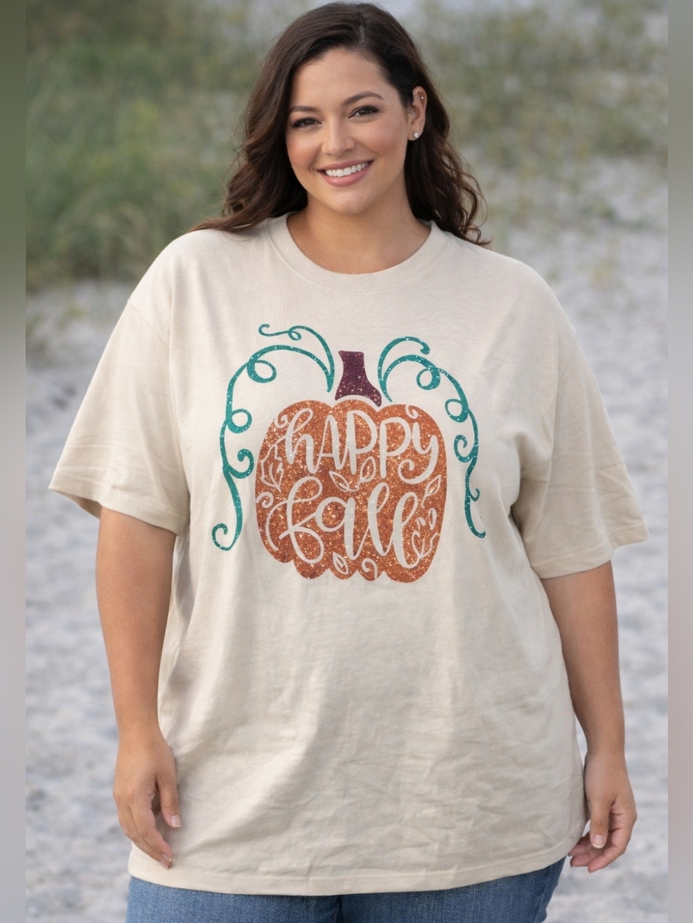 Women's TND Tornado Activewear Short Sleeve Tee XL Beige Orange